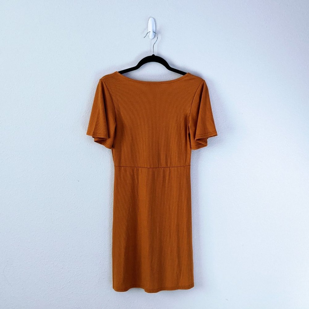 Rust Ribbed Dress - Picture 3 of 3